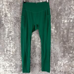 Sylvendel Size M Hemp Yard Stretch Flat Front Leggning Green Casual Pull On Pant